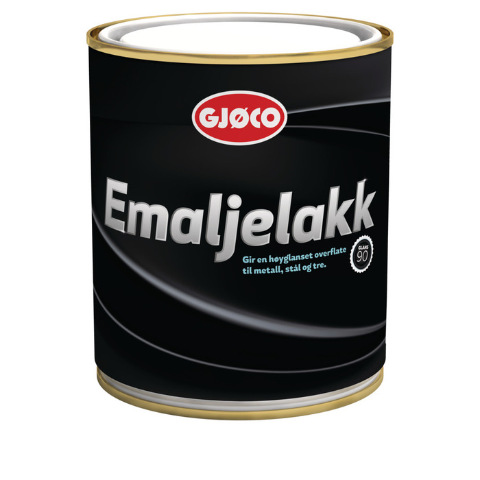 Gjøco Emaljelakk svart 0,75 liter